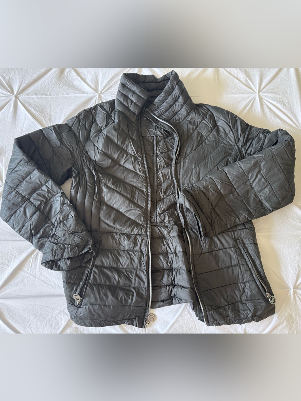 Michael Kors Grey Packable Down Fill Jacket